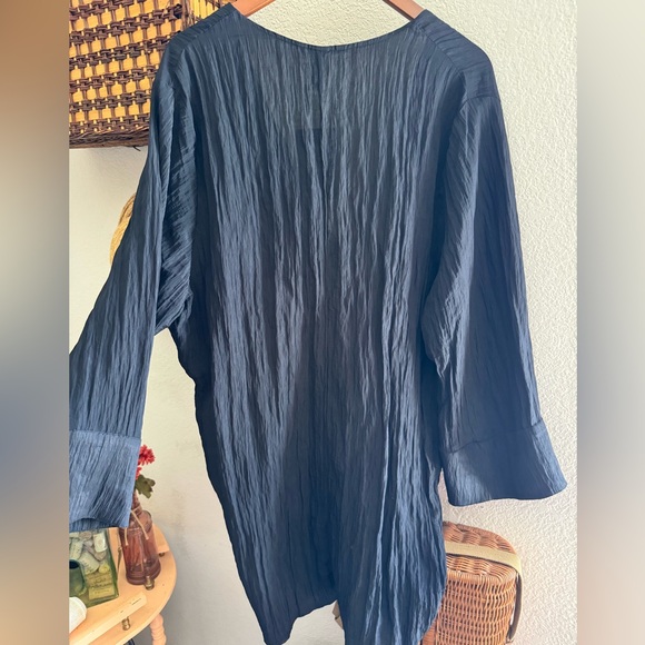 NWT H&M Plisse Dress with wide sleeves L - Picture 4 of 6